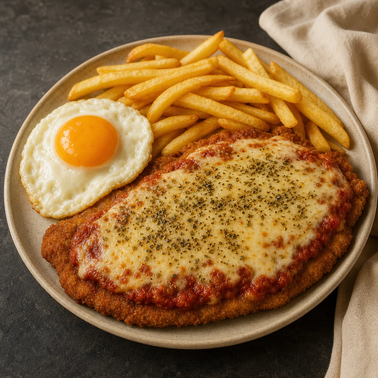 Milanesa napolitana completa